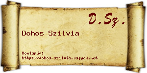 Dohos Szilvia névjegykártya