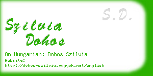 szilvia dohos business card
